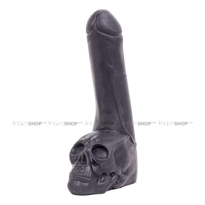 Фаллоимитатор гигант с черепом Cock with Skull Black от IntimShop
