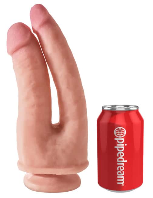 Фаллоимитатор на присоске двойной PipeDream King Cock Dual Density Double Penetrator, телесный