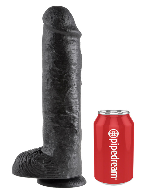 Фаллоимитатор реалистик PipeDream King Cock с мошонкой на присоске, черный