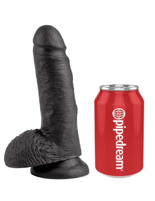 Фаллоимитатор реалистик PipeDream King Cock Cock with Balls с мошонкой на присоске, черный