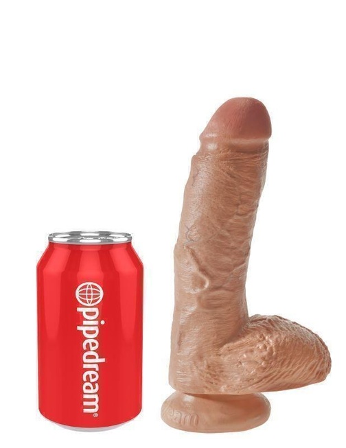 Фаллоимитатор реалистик PipeDream King Cock With Balls на присоске, телесный