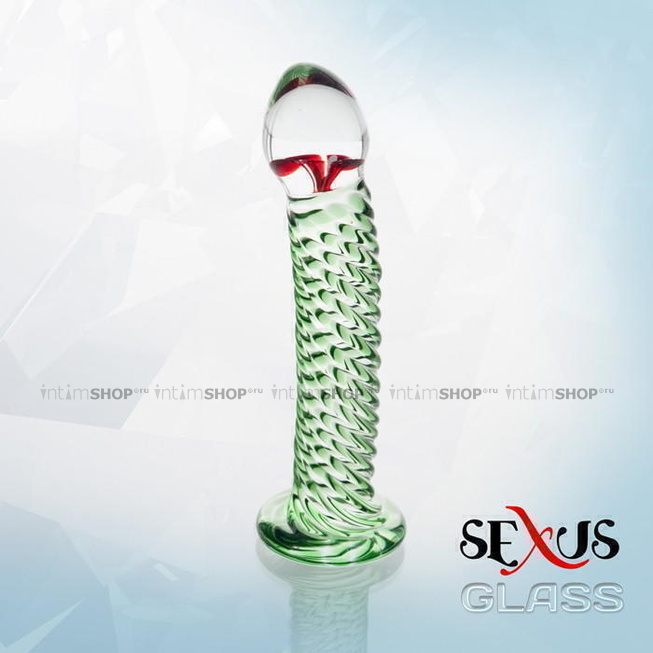 Фаллоимитатор Sexus Glass, зеленый