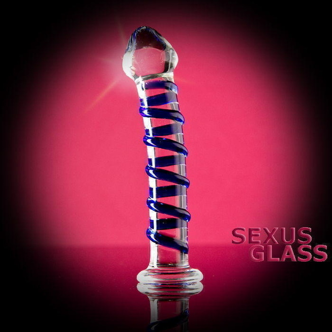 Фаллоимитатор Sexus Glass изогнутый, прозрачный