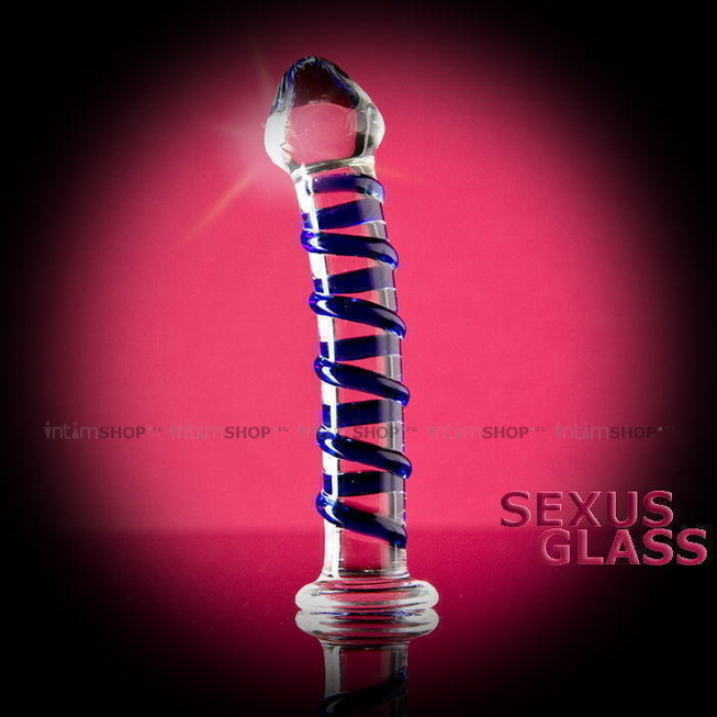 Фаллоимитатор Sexus Glass изогнутый, прозрачный
