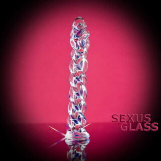 Фаллоимитатор Sexus Glass спиралевидный, прозрачный