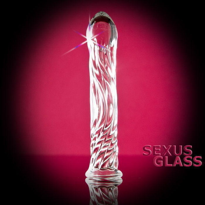 Фаллоимитатор Sexus Glass стеклянный, прозрачный