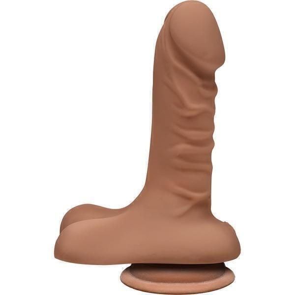 Фаллоимитатор Doc Johnson The D™ Super D 6 Caramel на присоске, телесный