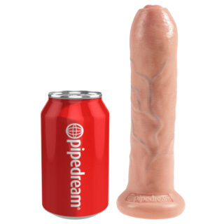 Фалломитатор Pipedream King Cock 7" Uncut Cock с крайней плотью, телесный