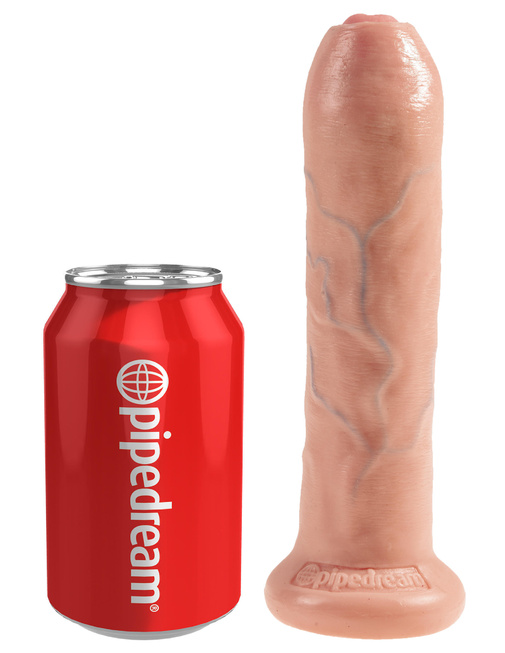 Фалломитатор Pipedream King Cock 7" Uncut Cock с крайней плотью, телесный