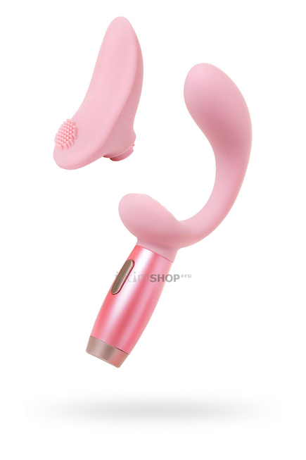 Вибратор Le Stelle Perks Series EX-3 с насадками для клиторальной стимуляции, розовый