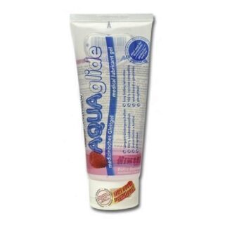 Оральная смазка на водной основе - Aquaglide Strawberry - малина, 100 мл