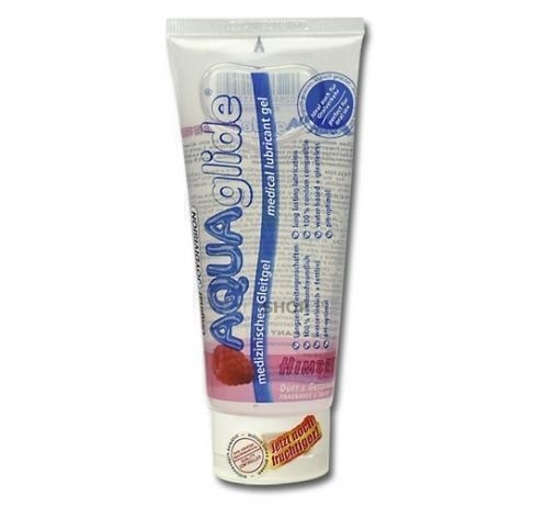 Оральная смазка на водной основе - Aquaglide Strawberry - малина, 100 мл