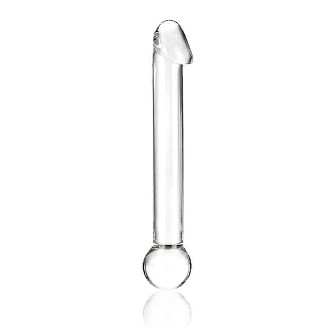 Стеклянный дилдо с реалистичной головкой Glas, бесцветный, до 16 см