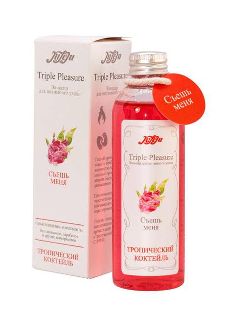 Эликсир для интимного ухода "Triple Pleasure" Тропический коктейль, 130 мл, флакон