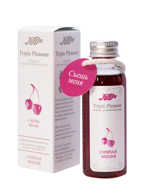 Эликсир для интимного ухода "Triple Pleasure" Горячая вишня, 65 мл, флакон