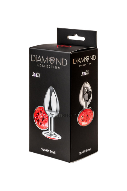 Анальная пробка Diamond Red Sparkle Small, красный от IntimShop