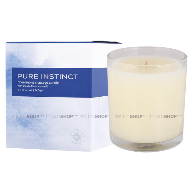 Свеча для массажа с феромонами Pure Instinct True Blue, 147 гр от IntimShop