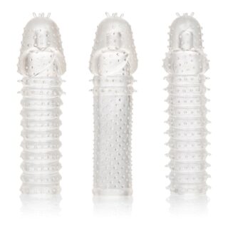 Комплект из трёх закрытых увеличивающих насадок 3 Piece Extension Kit - California Exotic Novelties