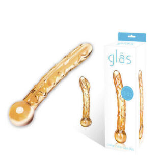 Фаллоимитатор Glas Orange Tickler Glass Dildo, медовый