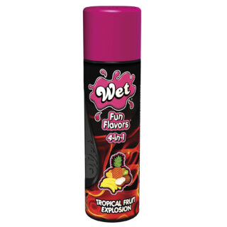 Разогревающий оральный лубрикант на водной основе Wet Fun Flavors 4-в-1 Tropical Fruit, 124 мл
