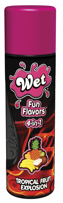 

Разогревающий оральный лубрикант на водной основе Wet Fun Flavors 4-в-1 Tropical Fruit, 124 мл