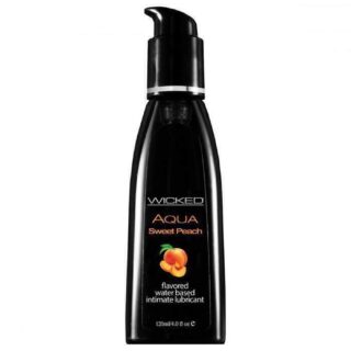 Оральный лубрикант со вкусом Спелого Персика WICKED AQUA SWEET PEACH, 120 мл