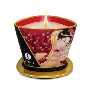 Свеча с массажным маслом Shunga Клубника с шампанским, 170 мл
