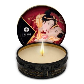 Свеча с массажным маслом Shunga Клубника с шампанским, 30 мл