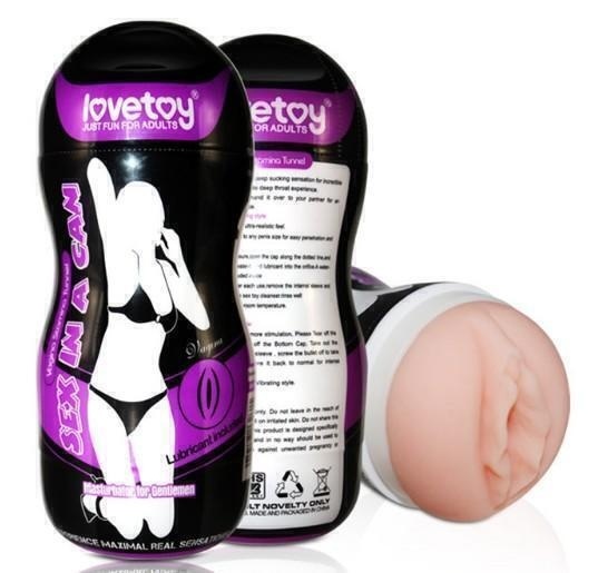 Мастурбатор LoveToy Sex in a Can с супер рельефом, телесный