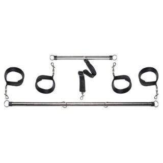 Набор для Фиксации Spread 'em Bar and Cuff Set, чёрный