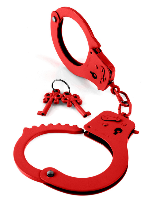 Наручники металлические Designer Cuffs, красный