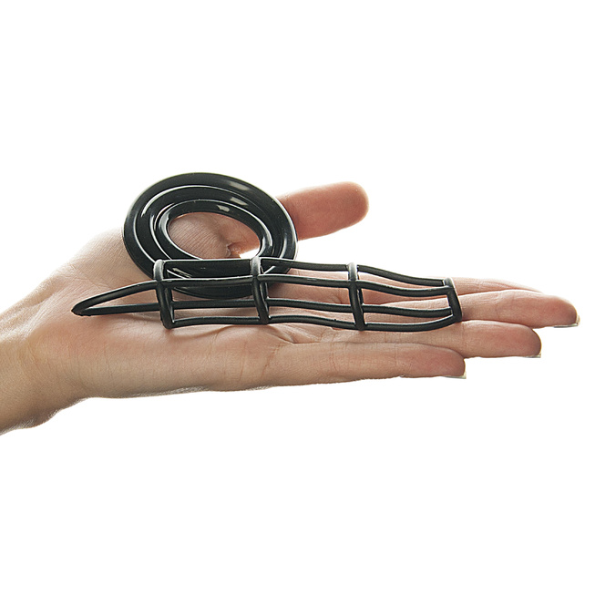 Насадка и 3 Кольца Cockcage And Ring Set, черные - Pipe Dream