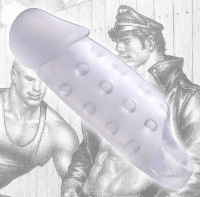 Насадка с кольцом для мошонки Tom of Finland Clear Smooth Cock Enhancer