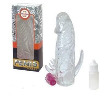 Насадка с закрытой головкой и вибрацией Penis Sleeve - Baile