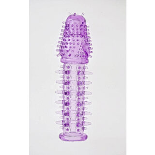 Насадка Sextoy закрытая с рельефной головкой, фиолетовая