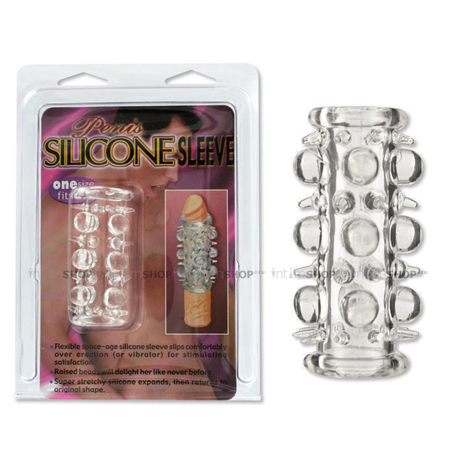 Насадка-увеличитель Penis Silicone Sleeve Clear Seven Creations от IntimShop