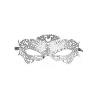 Маскарадная маска Butterfly, серебристая