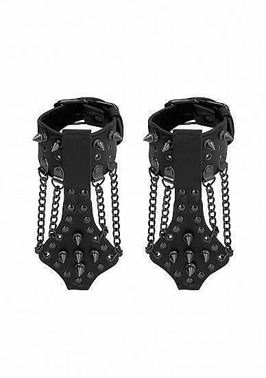Агрессивные наручники Ouch Skulls and Bones Black