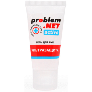 Обеззараживающий гель для рук Problem.NET Active с высоким содержанием спирта, 30 гр