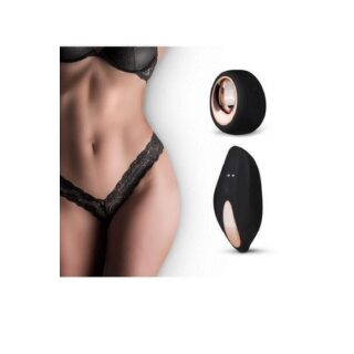 Трусики-тонг с вибромассажером для стимуляции клитора Vibrating Thong EDC Wholesale, чёрный, S/L