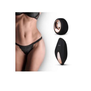 Трусики-танга с вибромассажером для стимуляции клитора Vibrating Tanga EDC Wholesale, чёрный, S/L