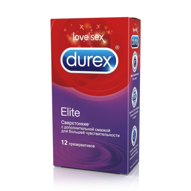 Презервативы Durex Elite, 12 шт, ультратонкие