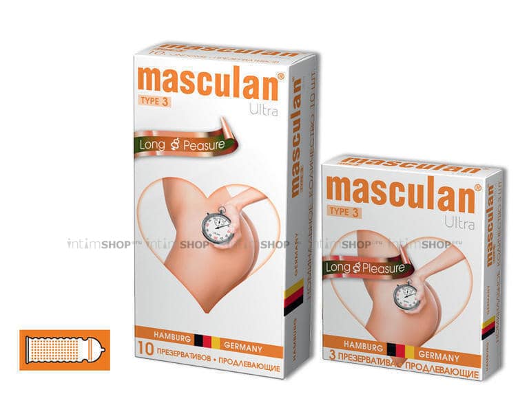 Презервативы Masculan №3 Ultra Продлевающие 3шт от IntimShop