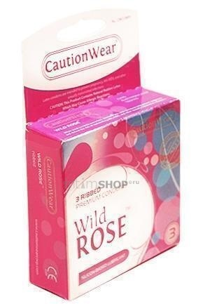 

Презервативы рифленые Caution Wear Wild Rose 3 шт