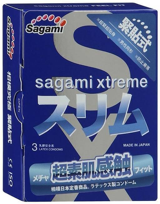 Презервативы SAGAMI Xtreme Feel Fit 3шт. супер облегающие