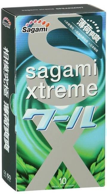 Презервативы SAGAMI Xtreme Mint 10шт. латексные со вкусом мяты