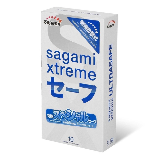 Презервативы SAGAMI Xtreme Ultrasafe 10шт. латексные с двойным количеством смазки