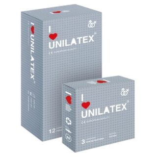 Презервативы Unilatex 12 шт + 3 шт в подарок, рельефные с точками