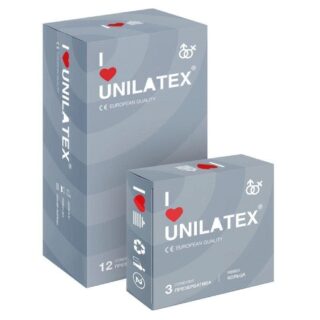 Презервативы Unilatex 12 шт + 3 шт в подарок, ребристые