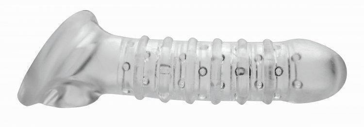 Прозрачная утолщающая насадка на пенис Tom of Finland Textured Girth Enhancer